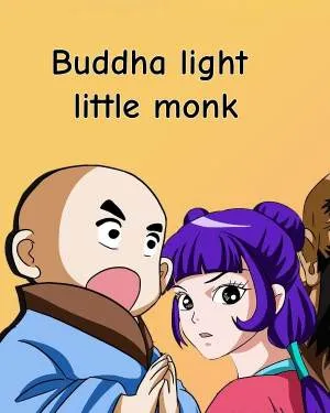 Buddha light little monk